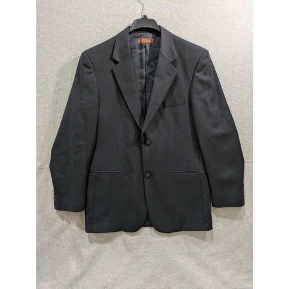 Tasso Elba Coat Men's 40R‎ Dark Gray Sports Coat Pure Wool 2 Button Coat Suit - Picture 1 of 11